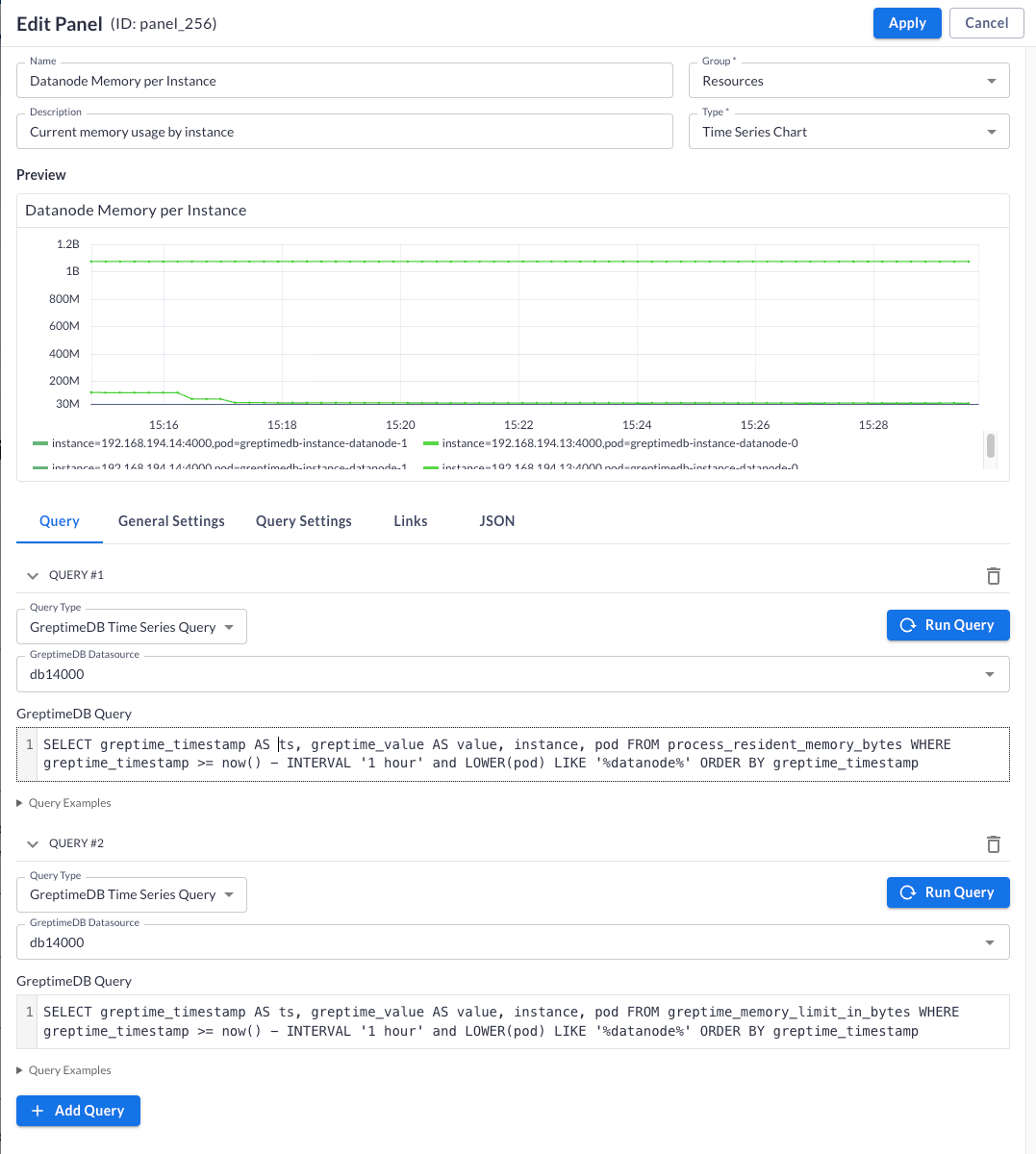 GreptimeDB Time Series Query